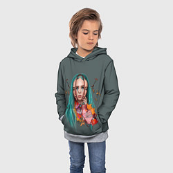 Толстовка-худи детская BILLIE EILISH, цвет: 3D-меланж — фото 2