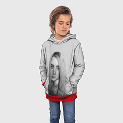 Толстовка-худи детская BILLIE EILISH, цвет: 3D-красный — фото 2