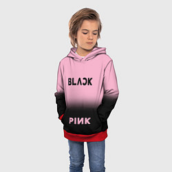 Толстовка-худи детская Blackpink - розово-черный, цвет: 3D-красный — фото 2