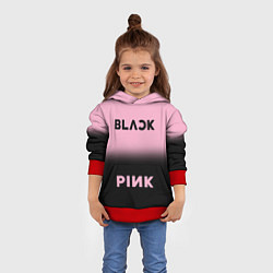 Толстовка-худи детская Blackpink - розово-черный, цвет: 3D-красный — фото 2