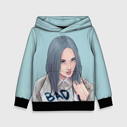 Толстовка-худи детская Billie Eilish: Bad Guy, цвет: 3D-черный