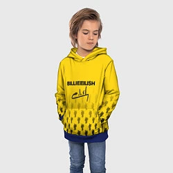 Толстовка-худи детская Billie Eilish: Yellow Autograph, цвет: 3D-синий — фото 2