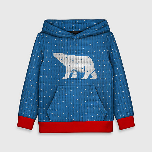 Детская толстовка Свитер с медведем / 3D-Красный – фото 1