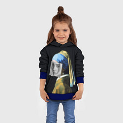 Толстовка-худи детская Billie Eilish с Сережкой, цвет: 3D-синий — фото 2