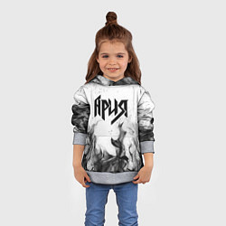 Толстовка-худи детская АРИЯ, цвет: 3D-меланж — фото 2