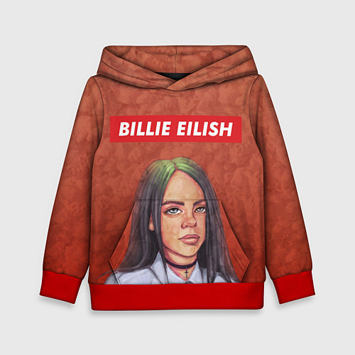 Детская толстовка Billie Eilish / 3D-Красный – фото 1