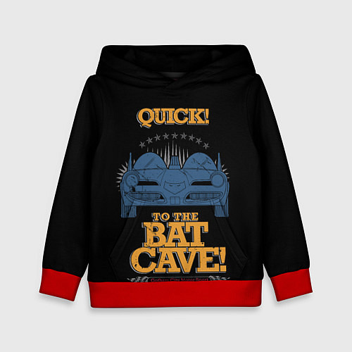 Детская толстовка To The Bat Cave! / 3D-Красный – фото 1