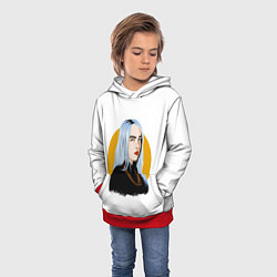 Толстовка-худи детская Billie Eilish, цвет: 3D-красный — фото 2