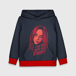 Толстовка-худи детская Billie Eilish, цвет: 3D-красный