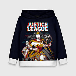 Толстовка-худи детская Justice League, цвет: 3D-белый