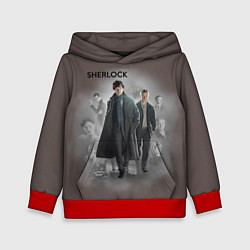 Толстовка-худи детская Sherlock, цвет: 3D-красный