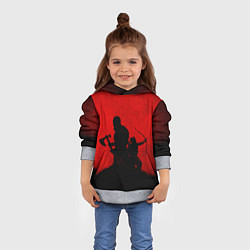 Толстовка-худи детская God of War, цвет: 3D-меланж — фото 2