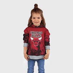 Толстовка-худи детская CHICAGO BULLS, цвет: 3D-меланж — фото 2