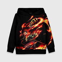 Толстовка-худи детская Demon Slayer, цвет: 3D-черный