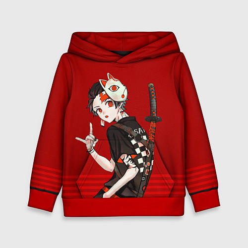 Детская толстовка Demon Slayer / 3D-Красный – фото 1