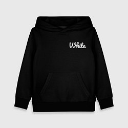 Толстовка-худи детская Белыйwhite, цвет: 3D-черный