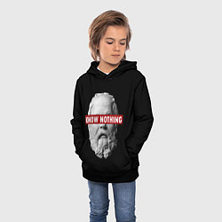 Толстовка-худи детская Ничего Не Знаю, цвет: 3D-черный — фото 2