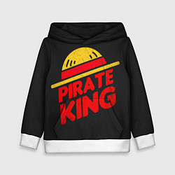 Толстовка-худи детская One Piece Pirate King, цвет: 3D-белый