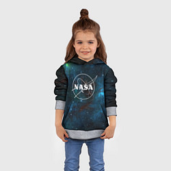 Толстовка-худи детская NASA, цвет: 3D-меланж — фото 2