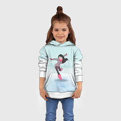 Толстовка-худи детская Фигурное катание, цвет: 3D-белый — фото 2