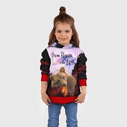 Толстовка-худи детская Из России с любовью, цвет: 3D-красный — фото 2