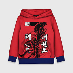 Толстовка-худи детская TKD, цвет: 3D-синий