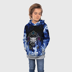 Толстовка-худи детская ВЕДЬМАК, цвет: 3D-меланж — фото 2