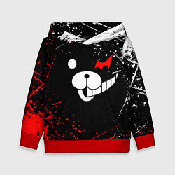 Толстовка-худи детская MONOKUMA, цвет: 3D-красный