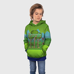 Толстовка-худи детская Terraria, цвет: 3D-синий — фото 2