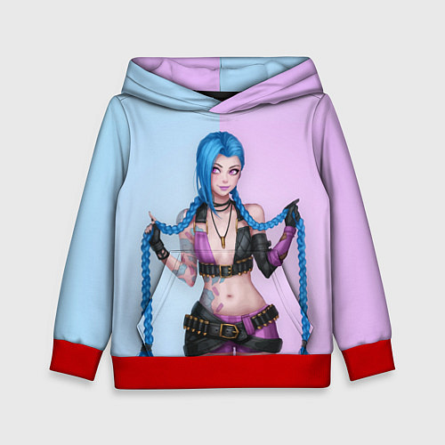 Детская толстовка League of Legends Jinx / 3D-Красный – фото 1