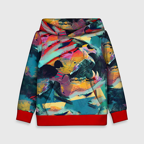 Детская толстовка Абстрактный рисунок / 3D-Красный – фото 1