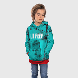 Толстовка-худи детская Lil Peep, цвет: 3D-красный — фото 2