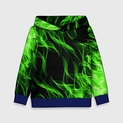 Толстовка-худи детская TOXIC FLAME, цвет: 3D-синий