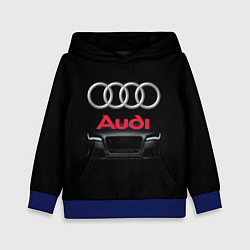 Толстовка-худи детская AUDI, цвет: 3D-синий