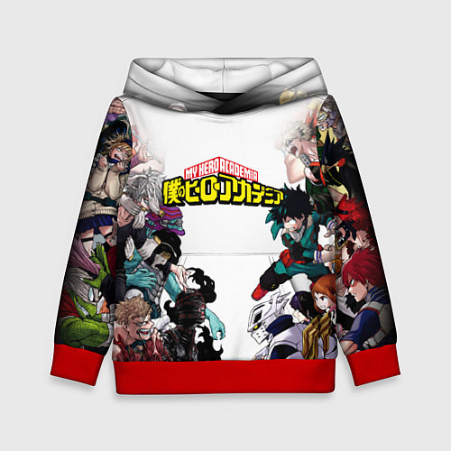 Детская толстовка My Hero Academia противостояние / 3D-Красный – фото 1