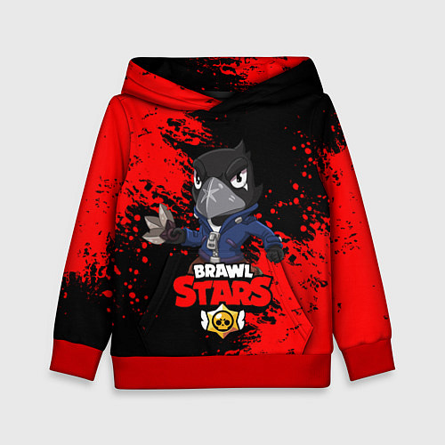 Детская толстовка Brawl Stars Crow / 3D-Красный – фото 1