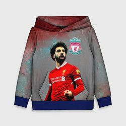 Толстовка-худи детская Mohamed Salah, цвет: 3D-синий