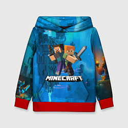 Толстовка-худи детская Minecraft Майнкрафт, цвет: 3D-красный