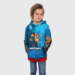 Толстовка-худи детская Minecraft Майнкрафт, цвет: 3D-красный — фото 2