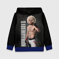 Толстовка-худи детская Хабиб Нурмагомедов, цвет: 3D-синий