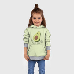 Толстовка-худи детская Авокадо, цвет: 3D-меланж — фото 2