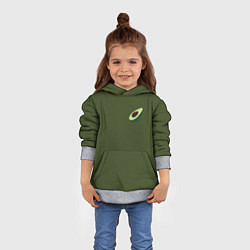 Толстовка-худи детская Авокадо, цвет: 3D-меланж — фото 2