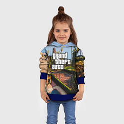 Толстовка-худи детская Grand Theft Auto, цвет: 3D-синий — фото 2