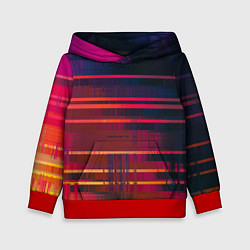 Толстовка-худи детская Glitch of gradient, цвет: 3D-красный