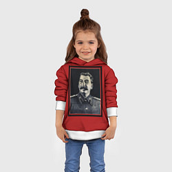 Толстовка-худи детская Сталин, цвет: 3D-белый — фото 2