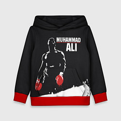 Толстовка-худи детская Muhammad Ali, цвет: 3D-красный