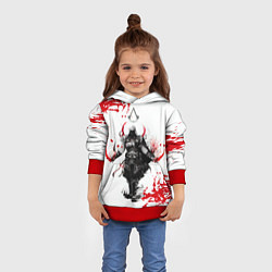 Толстовка-худи детская Assassins Creed, цвет: 3D-красный — фото 2