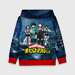 Толстовка-худи детская Моя геройская академия, цвет: 3D-красный