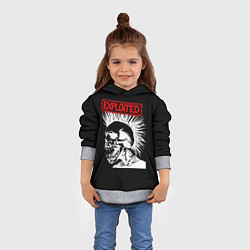 Толстовка-худи детская The Exploited, цвет: 3D-меланж — фото 2