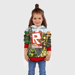Толстовка-худи детская ROBLOX, цвет: 3D-красный — фото 2